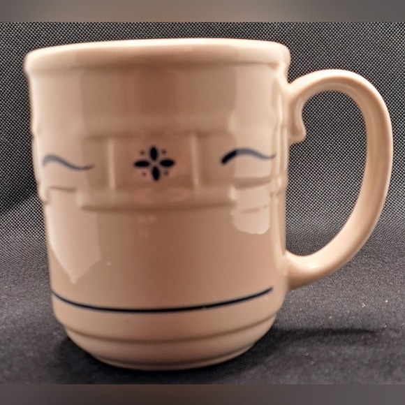 LONGABERGER WOVEN TRADITIONS CLASSIC BLUE COFFEE TEA MUG CUP 12 Oz 4” USA - Picture 3 of 6